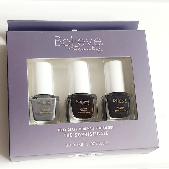 NWT BELIEVE BEAUTY MINI NAIL TRIO: THE SOPHISTICATE! - Picture 3 of 14